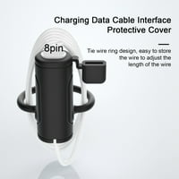 Adatkábel védő-Többszínű Puha szilikon tok, erős csomagolás, repedésgátló, kettős fejű telefon töltő kábel interfész