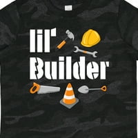 Inktastic Lil Builder-jövő építőmunkás ajándék kisgyermek fiú vagy kisgyermek lány póló