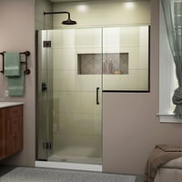 DreamLine Unidoor-65-in. W in. H keret nélküli csuklós zuhany ajtó olaj dörzsölte Bronz