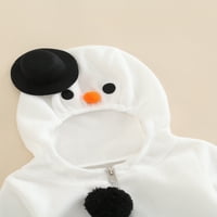 Csecsemő baba Romper sállal, hóember Cosplay kapucnis hosszú ujjú karácsonyi jelmez Egyrészes Jumpsuit