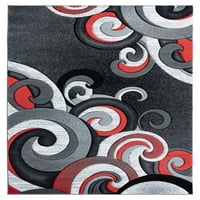 United Weavers Drachma Dahlia Modern Paisley ékezetes szőnyeg, piros, 1'10 2'8