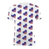 B91xZ Plusz méretű pólók nőknek Függetlenség Napja nőknek nyomtatás napi nyári ingek Női O nyakú Tartály felsők Amerikai