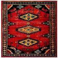 Vintage Hamadan Liana keleti terület szőnyeg, piros fekete, 2'7 5 '