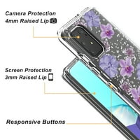 Préselt szárított virág Design telefon tok Samsung Galaxy A91 s Lite M80s Lila