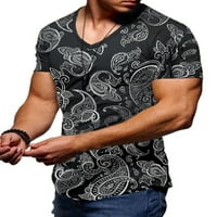 Capreze férfi atlétikai alap póló Laza Fit Virágmintás póló munka blúz rövid ujjú nyári felsők