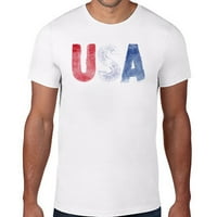 Tee Unise póló hazafias ing Amerika zászló július 4. szürke Rövid ujjú 3X