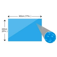 Négyszögletes medencefedél PE Kék