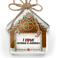 Dísz Nyomtatott Egyoldalas Szeretem Antigua & Barbuda Karácsonyi Neonblond