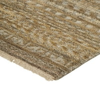 Eckhart absztrakt törzsi szőnyeg, aranybarna szürke, 3ft-6in 5ft-6in ékezetes szőnyeg