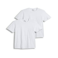 Jockey Essentials® férfiak pamut póló, csomag, legénység nyak alsó részén, Comfort Póló, Méretek kicsi, közepes,