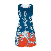 Női Spagetti ruha nyári ruhák női strand virágos póló Sundress alkalmi zsebek Boho Tank ruha Holidy Clearance