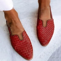 OAVQHLG3B női szandál Clearance Női Hegyes lapos cipő szövés alkalmi cipő szilárd kényelmes szandál cipő
