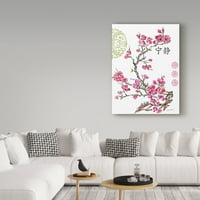 Védjegy képzőművészet 'Cherry Blossom Serenity' vászon művészet Jean Plout