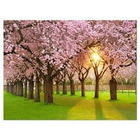 Design művészet lenyűgöző tavaszi cseresznye táj tájkép fényképészeti nyomtatás becsomagolt vászonra