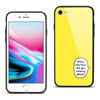 Iphone Kemény Üveg Design TPU Tok Sárga