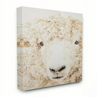 A Stupell Industries juhok portréfajta állati festménye vászon fali művészet, Diana Fifer, 30 40