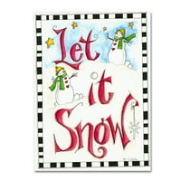 Védjegy képzőművészet 'Let It Snow' vászon művészet Maureen Lisa Costello