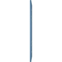 Ekena Millwork 18 W 68 H True Fit PVC Hastings Rögzített redőnyök, Logourn Blue