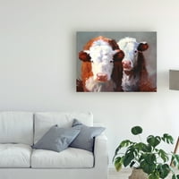 A „Buddies Cows” vászon művészete védjegye, Carolyne Hawley
