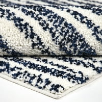 Orian szőnyegek luxe csíkok puha fehér terület szőnyeg, 9 '13'