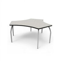 Wisconsin Bench ELO7600-ADJSS-Elo Adapt íróasztal szürke köd laminált & állítható sima ezüst lábak - 26-22. a