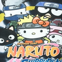 Naruto Shippuden nyakkendőfesték férfiak és nagy férfiak Sanrio rövid ujjú grafikus póló
