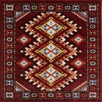 Szőnyegek America Bradford Kh50c rusztikus törzsi marokkói vörös terület szőnyeg, 5'x7 '