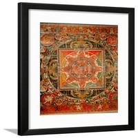 ThangKa ábrázoló Mandala, eszközként használják a meditáció keretes nyomtatott fal művészet által értékesített Art.Com