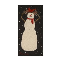 Védjegy Képzőművészet „rövid hóember” bíboros vászon művészete, Mary Miller Veazie