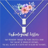 Anavia bimnológiai nővér ajándék ékszerek, lélek nővér kártya nyaklánc, nővér legjobb barát ajándék, nagy kis egyházi