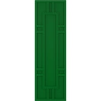 Ekena Millwork 18 W 36 H True Fit PVC Hastings rögzített redőnyök, Viridian Green
