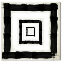 Wynwood Studio Canvas varázslatos gondolkodás absztrakt geometriai fal art vászon nyomtatás fekete 20x20