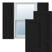 Ekena Millwork 18 W 75 H True Fit PVC Két egyenlő sík panel, fekete
