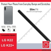 Kapszula tok kompatibilis az LG K K22+ - val [aranyos Fusion Gel Slim Fit nagy teherbírású férfiak nők lányos kialakítású
