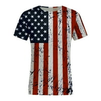 Vontatott férfi USA zászló póló július 4-én amerikai zászló Egyesült Államok Amerikai hazafias pólók izom Szabadság