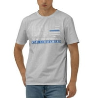 Férfi fantasztikus pólók vékony kék vonal támogatás rendőrség hivatalos Vintage pamut legénység pólók közepes szürke