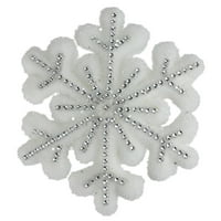 6.75 A téli szépség fehér csillogó hópehely lógó karácsonyi dekoráció