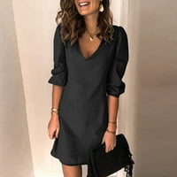 Nyári ruhák Női Női Kaftan pamut rövidnadrág Hüvely sima Casaul Túlméretezett Maxi ing ruha Sundresses Női Fekete XL