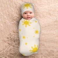 Újszülött Pólya kalap szett, Bézs Sun Star baba hálózsák, alkalmas csecsemők 0 hónapos