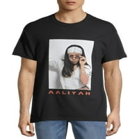 Aaliyah fehér bandana férfi és nagy férfi grafikus póló