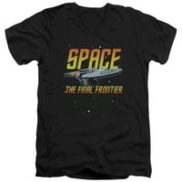 Star Trek-Space-Vékony Fit V Nyakú Ing-Közepes