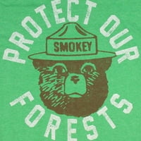 Füstös a medve férfiak védelme az erdőkkel rövid ujjú grafikus póló, akár 3xl méretű