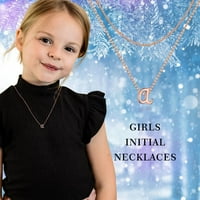 Réteges kezdeti Nyakláncok nőknek 14k aranyozott finom rétegű levél nyaklánc Női lányoknak ékszerek