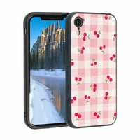 Kawaii-aranyos-cseresznye telefon tok iPhone XR-hez nőknek férfi ajándékok, Puha szilikon stílusú Ütésálló-Kawaii-aranyos-cseresznye