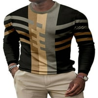Férfi blúz Legénység nyak póló Geometriai nyomtatás pólók Férfi divat póló Sport felsők Stílus e 6XL