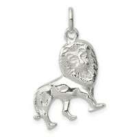 Karátos karátos ezüst polírozott kivitelben oroszlán varázsa medál ezüst kötél lánc nyaklánc 20