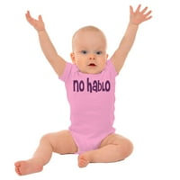 Nincs Hablo nyelv aranyos babák Humor Romper fiúk vagy Lányok csecsemő baba Brisco márkák 6M