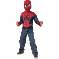 Spider-Man Izom Mellkasi Ing Gyermek Halloween Jelmez, S