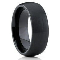 Fekete Volfrám Jegygyűrű, Volfrám-Karbid Gyűrű, Eljegyzési Gyűrű, Kupola Jegygyűrű, Fekete Jegygyűrű, Gyűrű