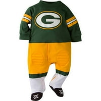Green Bay Packers Baby Boys Team Uniform Footyuit Cleats